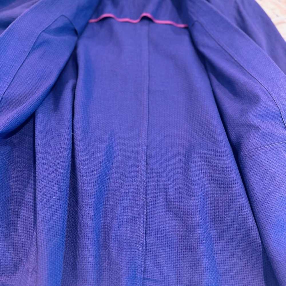 VTG 80s Christian Dior women's Sz:10 purple cotton woven Lightweight blazer - Picture 11 of 11